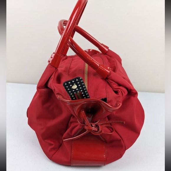 Kate Spade New York Red Faux Patent Leather and Vinyl Shoulder Bag - Picture 5 of 12